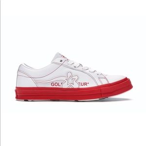 Golf le fleurs red and white mens size 6